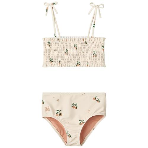 Se Liewood Mikaela Mønstret Bikini Peach/Seashell |  | 98 cm ved Babyshop