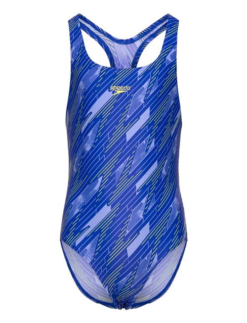 Se Speedo Girls Hyperboom Allover Medalist Speedo Blue ved Booztlet