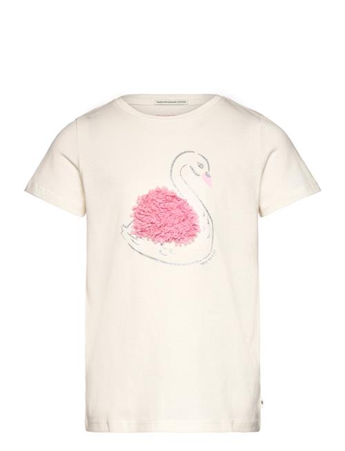 Se Tom Tailor Detailed Artwork T-Shirt Tom Tailor Cream ved Booztlet