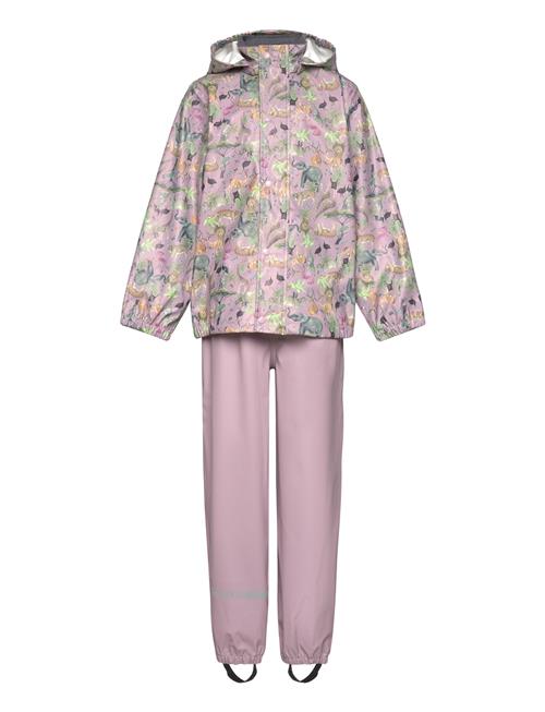 mikk-line Pu Rain Set Rec Aop Zoo W. Susp 104 Mikk-line Purple