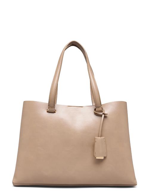 Se Mango Shopper Bag With Dual Compartment Mango Beige ved Booztlet