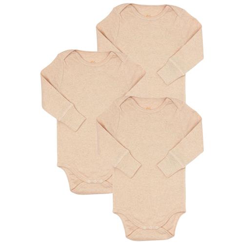 Copenhagen Colors 3-pak Babybodyer Beige Melange | Beige | 80 cm