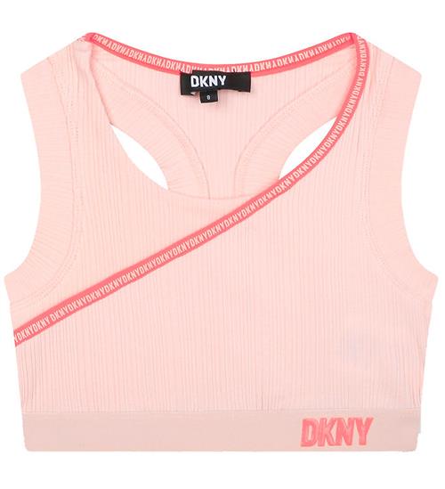 Se DKNY DKNY Top - Rib - Rosa m. Pink ved KidsWorld