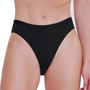 Sloggi Trusser 3P GO Casual High Leg Brief Sort bomuld XX-Large Dame