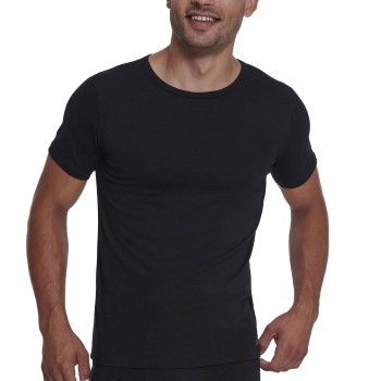 Se Sloggi 2P Men ABC O Neck T Shirt Sort bomuld Small Herre ved Timarco