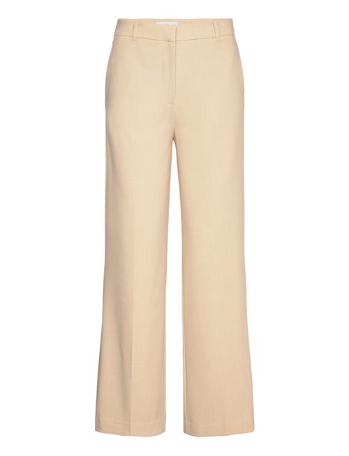 Mango Low-Waist Wideleg Trousers Mango Beige