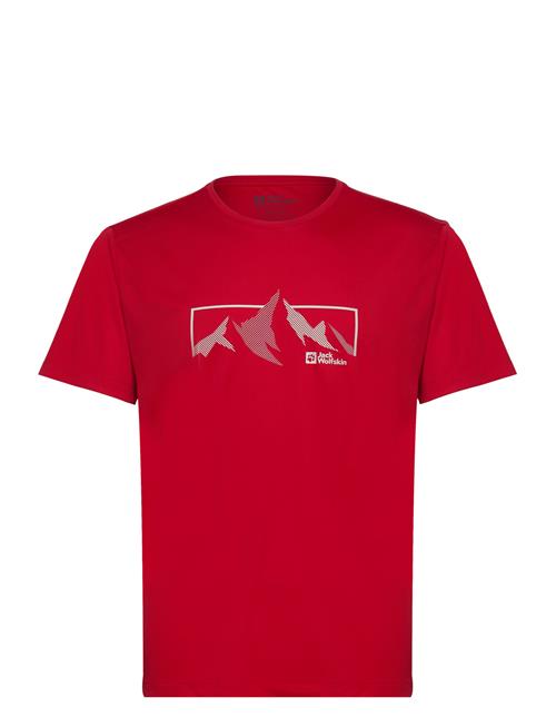 Se Jack Wolfskin Peak Graphic T M Jack Wolfskin Red ved Booztlet