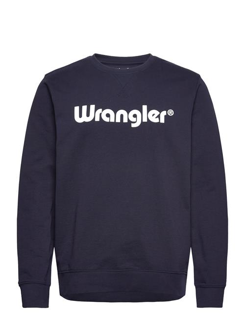 Wrangler Logo Crew Sweat Wrangler Navy