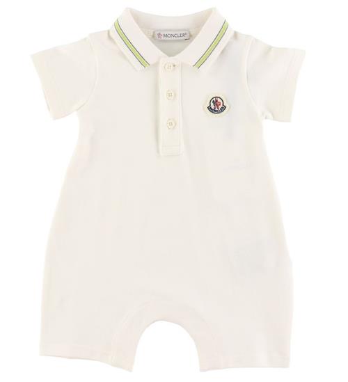 Se Moncler Moncler Sommerdragt - Hvid m. LimegrÃ¸n ved KidsWorld