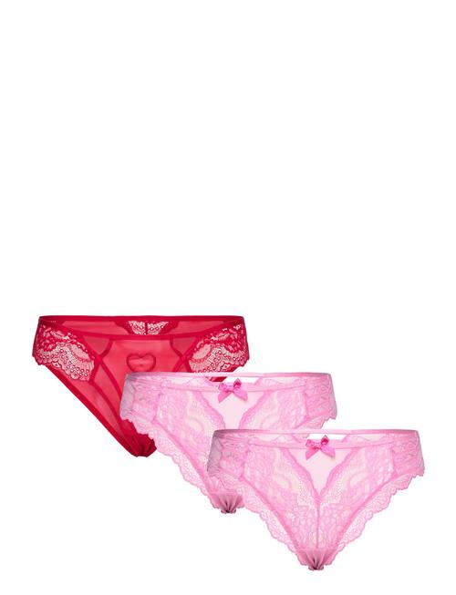 Se Hunkemöller 3-Pack Brasilian Hunkemöller Pink ved Booztlet