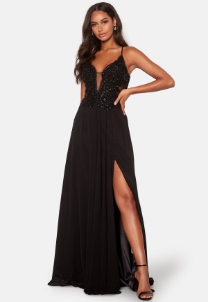 Se Christian Koehlert Embellished Prom Dress Phantom Black 42 ved Bubbleroom