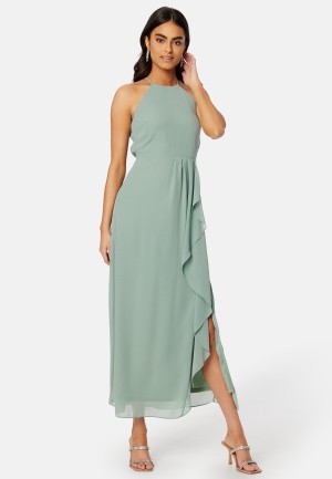 VILA Milina S/L Maxi Dress Green Milieu 44