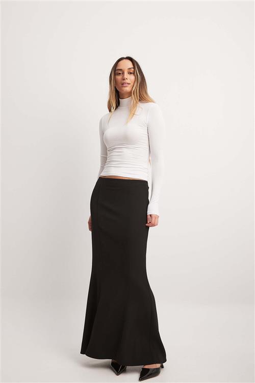 NA-KD Havfrueformet maxi nederdel med lav talje - Black