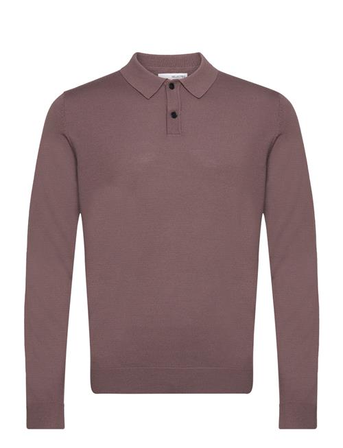 Selected Homme Slhtown Merino Coolmax Knit Polo Noos Selected Homme Brown