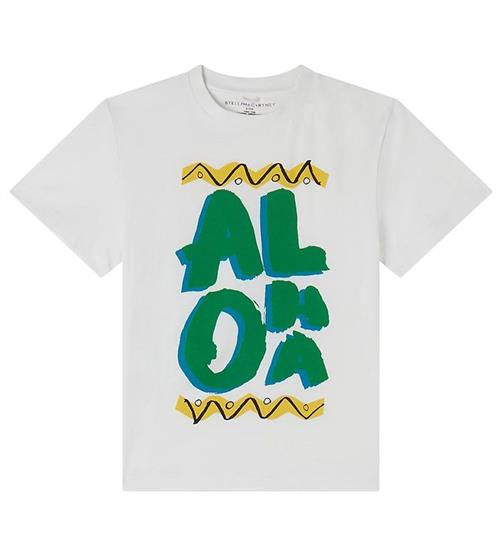 Stella McCartney Kids Stella McCartney Kids T-shirt - Hvid/GrÃ¸n m. Print