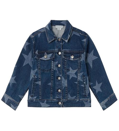 Stella McCartney Kids Denimjakke - BlÃ¥/Hvid m. Stjerner