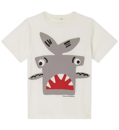 Se Stella McCartney Kids T-shirt - Hvid m. Haj ved KidsWorld