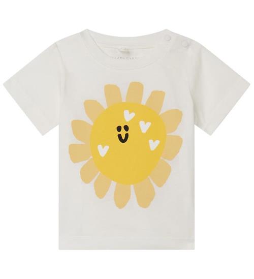 Stella McCartney Kids Stella McCartney Kids T-shirt - Hvid/Gul m. Sol