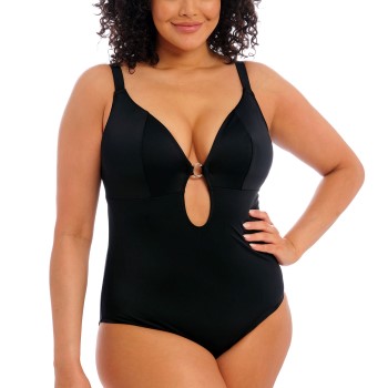 Elomi Plain Sailing Non Wired Plunge Swimsuit Sort J 80 Dame