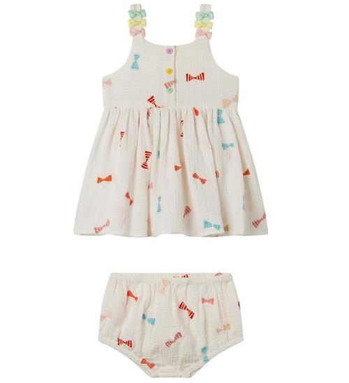 Stella McCartney Kids Stella McCartney Kids Kjole m. Bloomers - Hvid m. SlÃ¸jfer