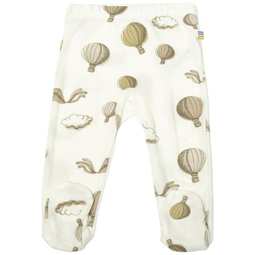 Se Joha Mønstret Footed Leggings Naturhvid | Hvid | 50 cm ved Babyshop