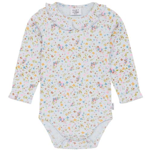 Hust&Claire Bitta Blomstret Babybody Water | Blå | 62 cm