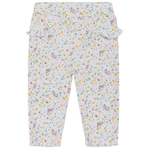 Se Hust&Claire Genny Blomstrede Joggingbukser Water | Blå | 56 cm ved Babyshop