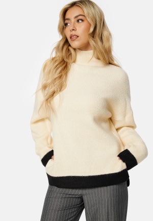 Se VILA Visenna L/S Knit Pullover Birch M ved Bubbleroom