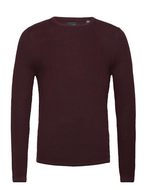 ONLY & SONS Onspanter Reg 12 Struc Crew Knit Noos ONLY & SONS Burgundy