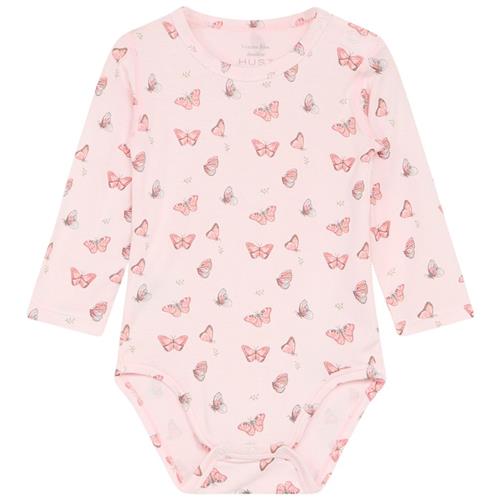 Se Hust&Claire Buller Mønstret Babybody Rose Morn | Lyserød | 74 cm ved Babyshop