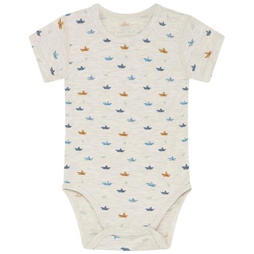 Se Hust&Claire Bue Mønstret Babybody Glacier | Blå | 56 cm ved Babyshop