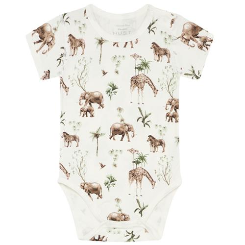 Se Hust&Claire Bue Mønstret Babybody Elfenben | Hvid | 56 cm ved Babyshop