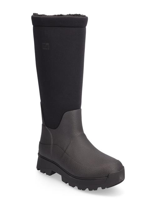 Se FitFlop Wonderwelly Atb Fleece-Lined Roll-Down Rain Boots FitFlop Black ved Booztlet