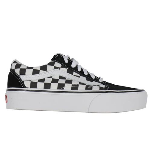 Se Vans Vans sko - Old Skool - Checkerboard - Sort/Off White ved KidsWorld