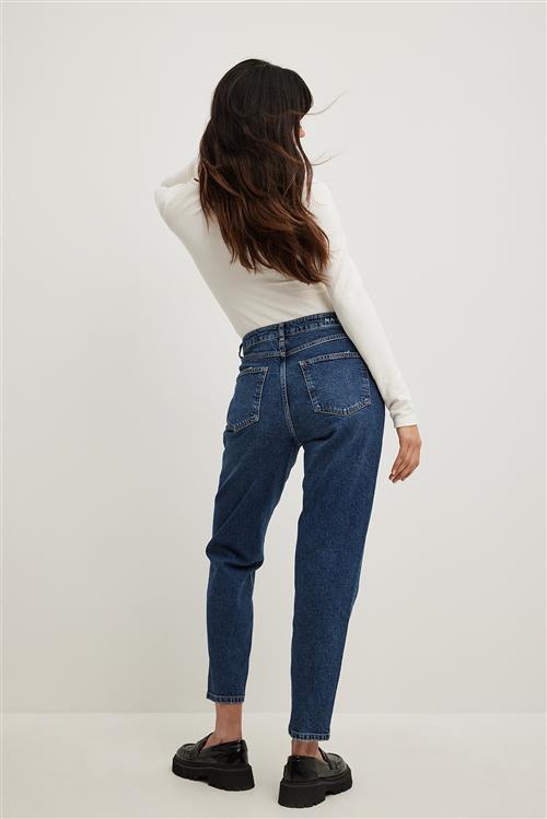 NA-KD Momjeans med høj talje - Blue