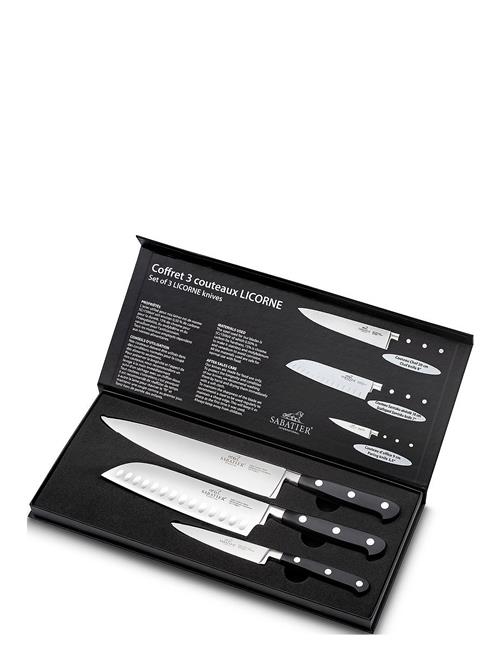 Lion Sabatier Knife Set Licorne 3-Pack Lion Sabatier Black