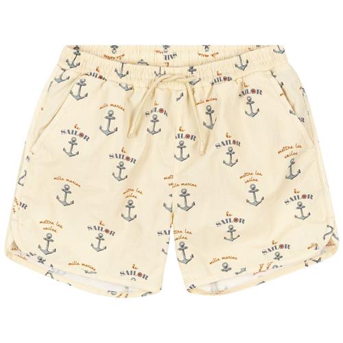 Se Konges Sløjd Asnou Badebukser Med Ankerprint Beige | Beige | 18 months ved Babyshop