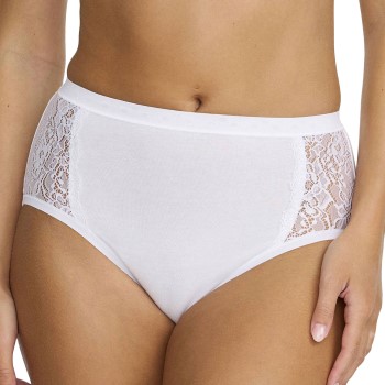 Damella Trusser Brief 17860 Midi Hvid bomuld Large Dame