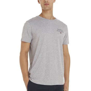 Tommy Hilfiger Cotton Tee Logo T-shirt Lysegrå bomuld Small Herre