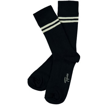 Topeco Strømper 6P Cotton Sport Socks Sort/Hvid Str 41/45 Herre