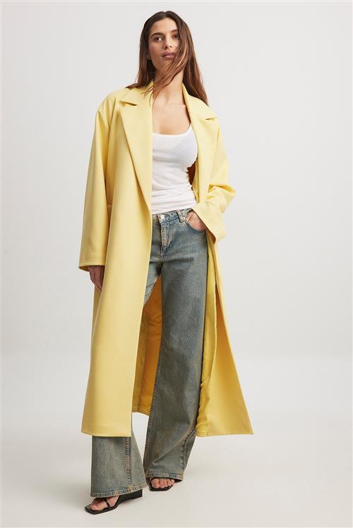 NA-KD Pocket Detailed Coat - Yellow