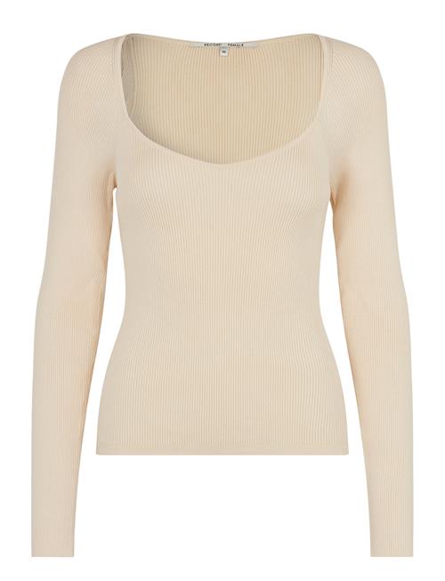 Se Second Female Solia Knit V-Neck Second Female Beige ved Booztlet