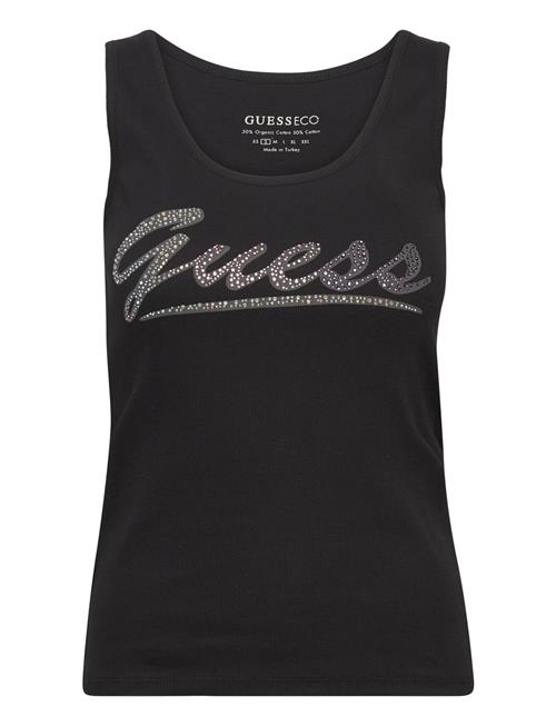 Se GUESS Jeans Logo Tank Top GUESS Jeans Black ved Booztlet