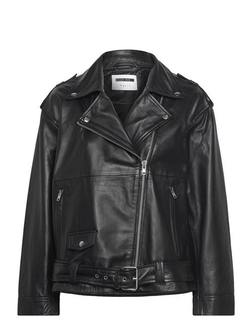 NOISY MAY Nmpaulina Leather Biker Jacket NOISY MAY Black