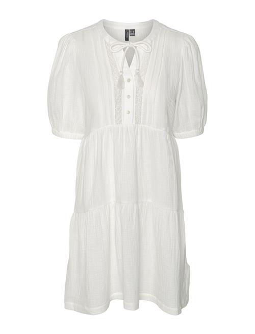 Vero Moda Vmnatali 2/4 Lace Short Dress Wvn Ga Spe Vero Moda White