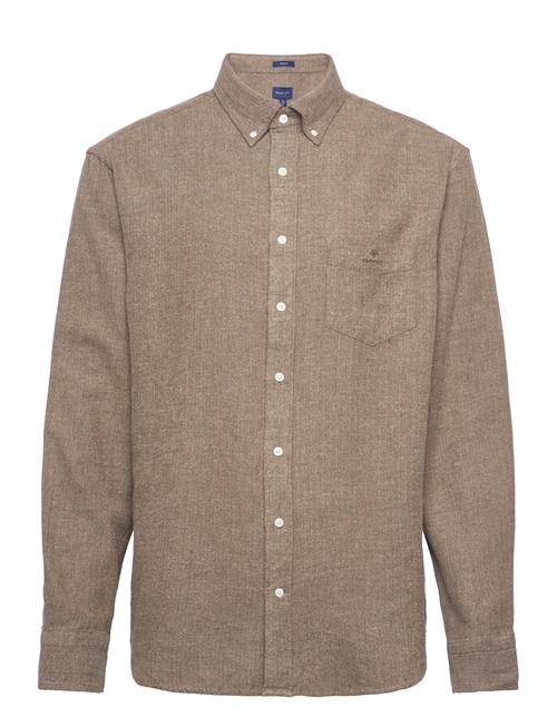 GANT D1. Reg Ut Herringb Shirt GANT Brown