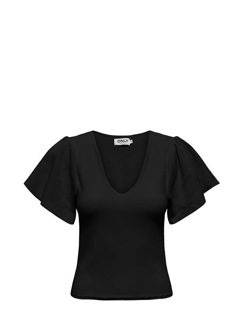 Se ONLY Onlkendra Ss V-Neck Knt ONLY Black ved Booztlet