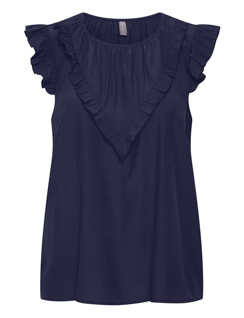 Cuasmine Ss Blouse Culture Navy