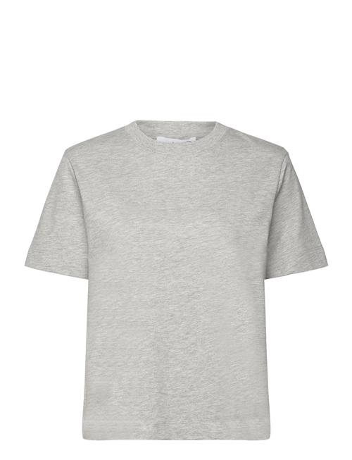 Slfessential Ss Boxy Tee Noos Selected Grey