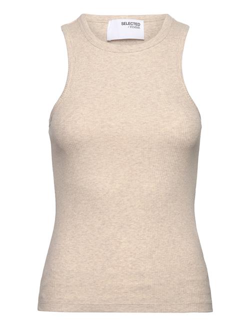 Selected Femme Slfanna O-Neck Tank Top Noos Selected Femme Beige